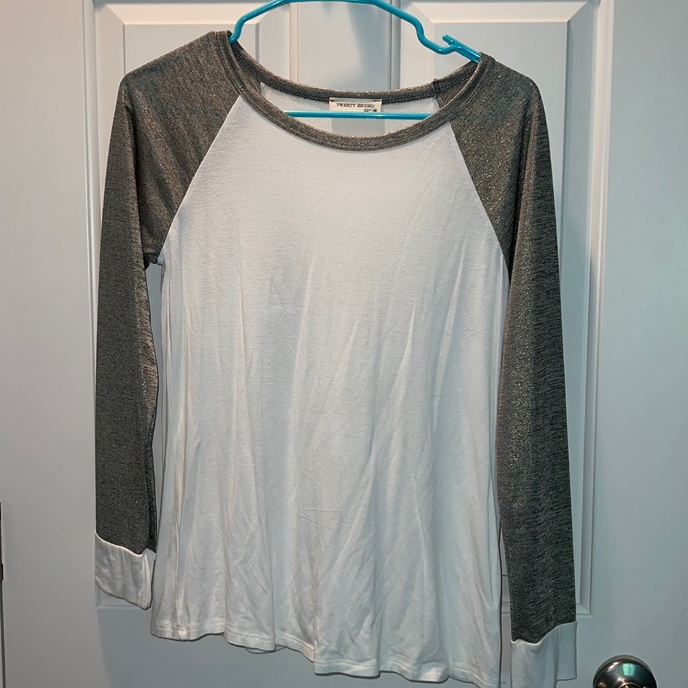 Womens Small Boutique metallic/shimmer long sleeve top.